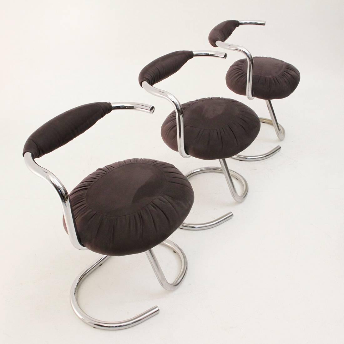 Italian Six Cobra Dining Chair by Giotto Stoppino, 1970s