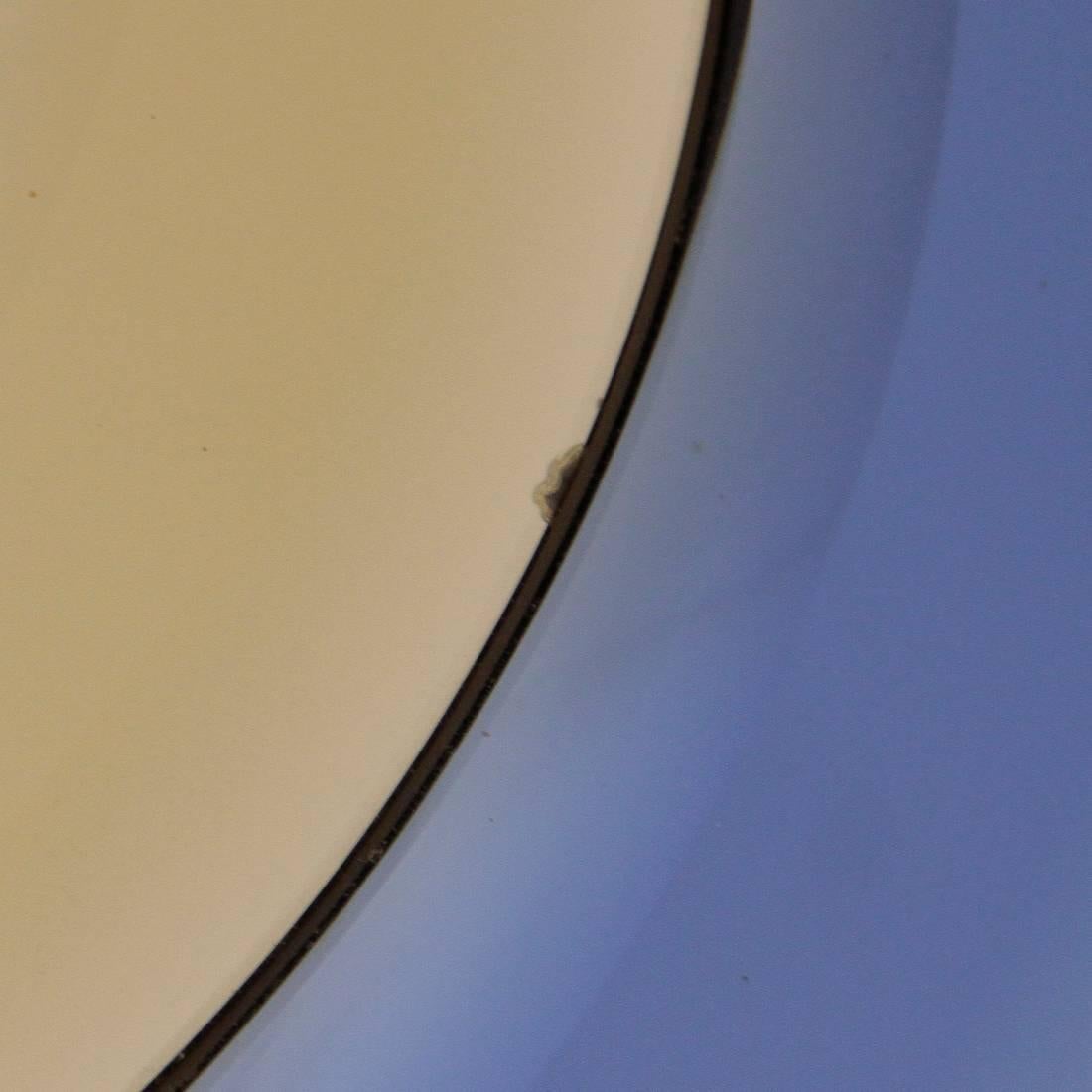 Oval Yellow and Blu Mirror, 1970s In Good Condition In Savona, IT