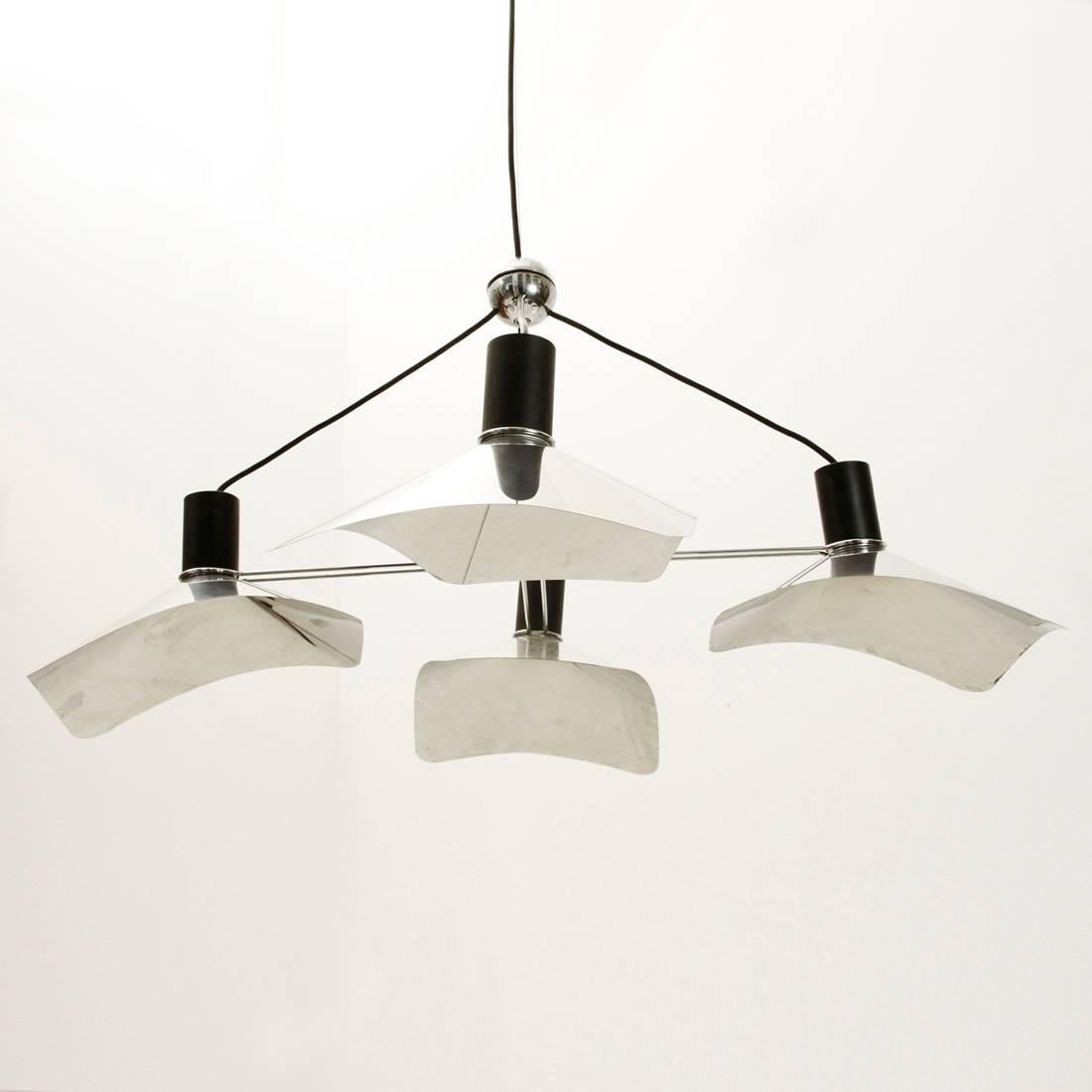Mid-Century Modern Corolla Ceiling Light by Giovanni Grignani for Luci, 1970s