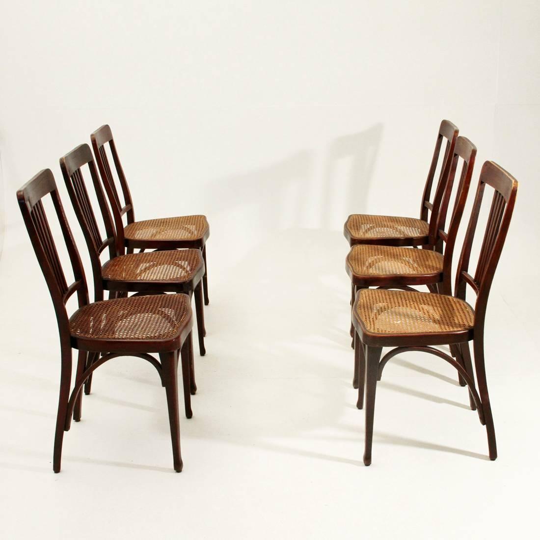 Austrian Six Art Nouveau Mod. 675 Chair by Thonet