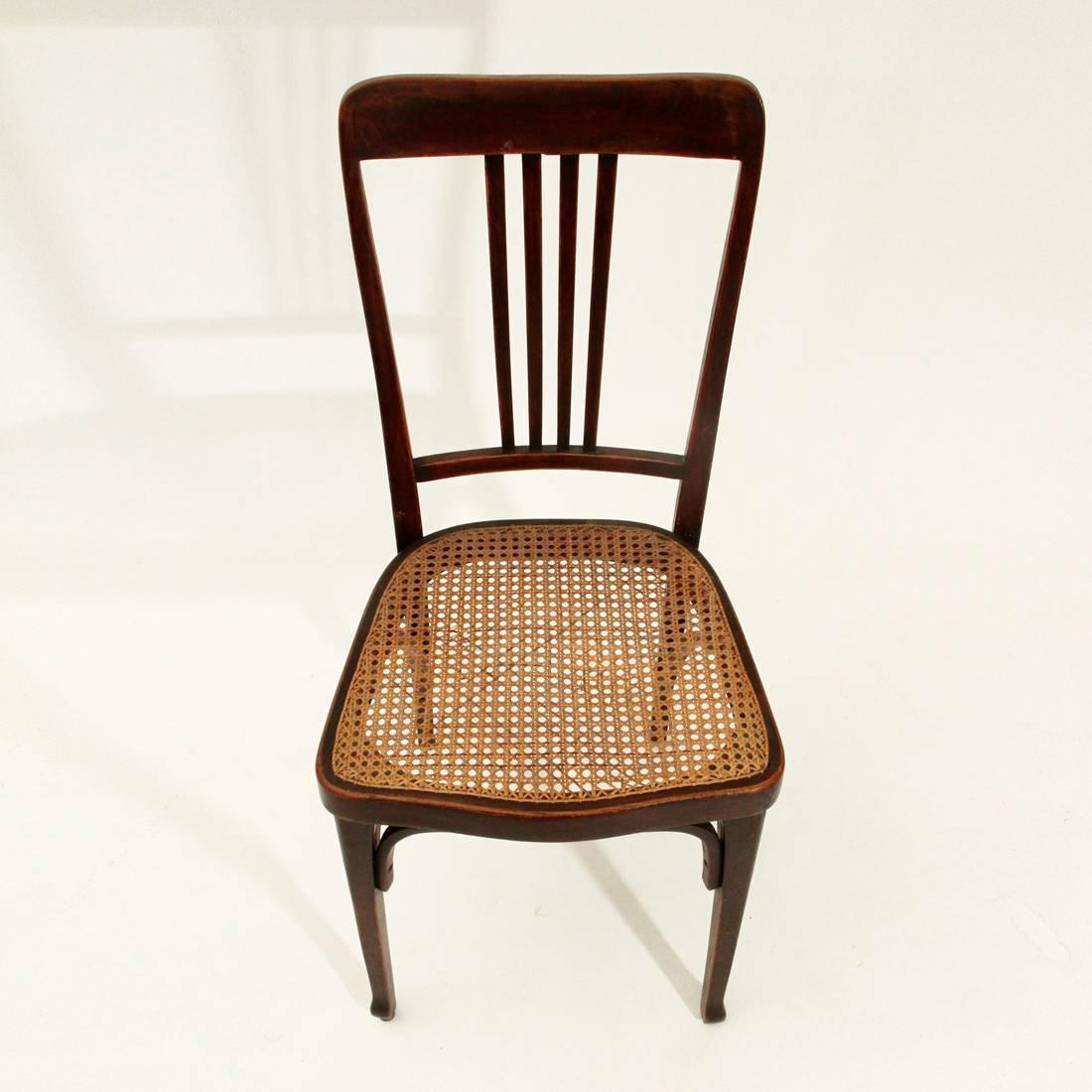 Straw Six Art Nouveau Mod. 675 Chair by Thonet
