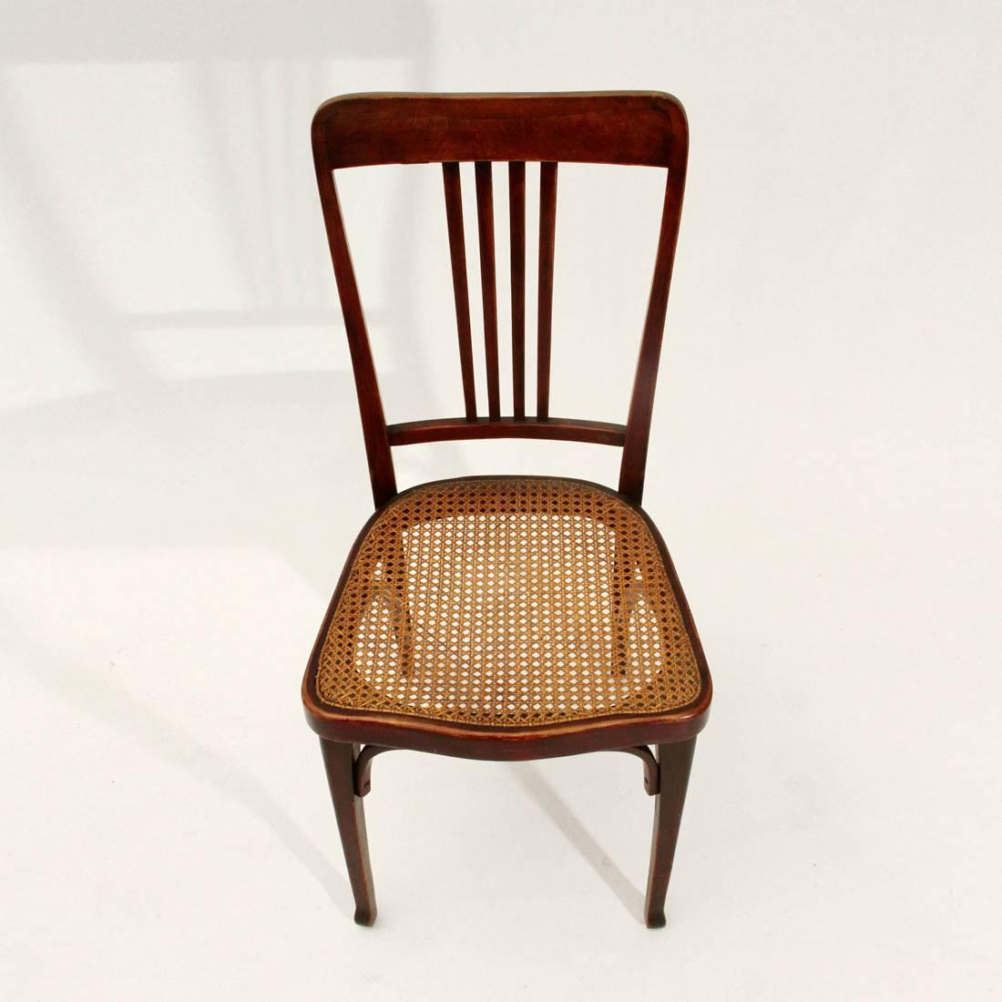 Six Art Nouveau Mod. 675 Chair by Thonet 1