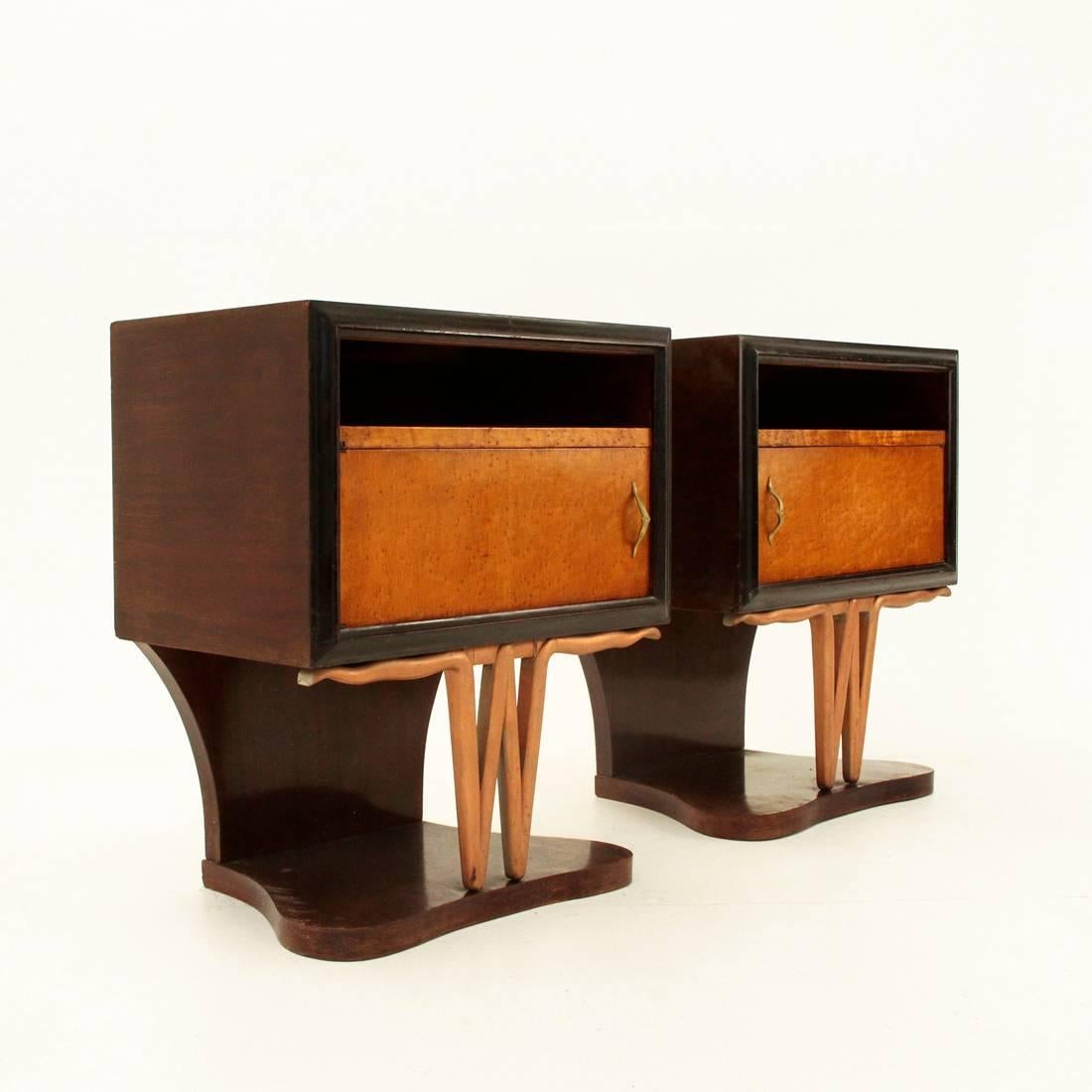 Mid-Century Modern 1940s Italian Mid-Century Nightstand