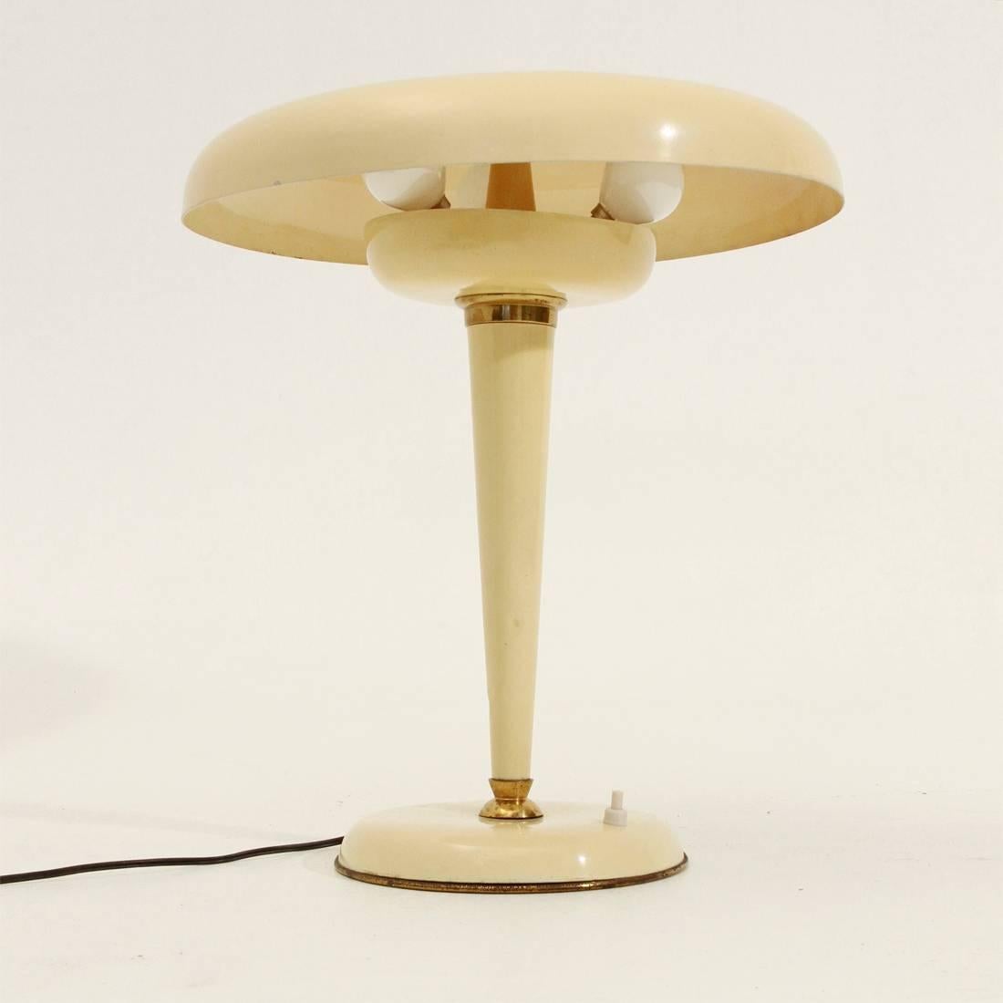 Lacquered Art Deco Table Lamp, 1940s