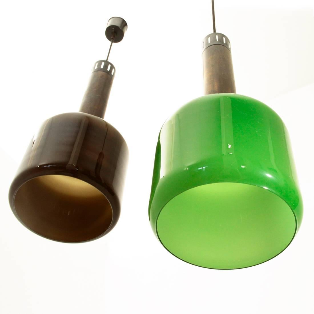 Italian Pendant Lamps, 1950s, Set of Two 1