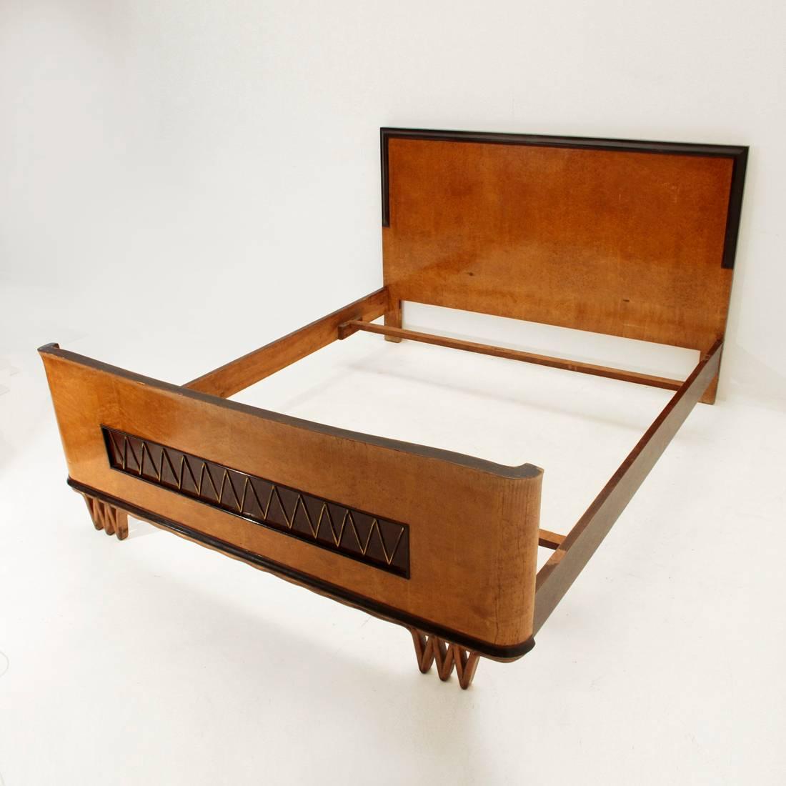 Mid-Century Modern Italian Art Decò Bed