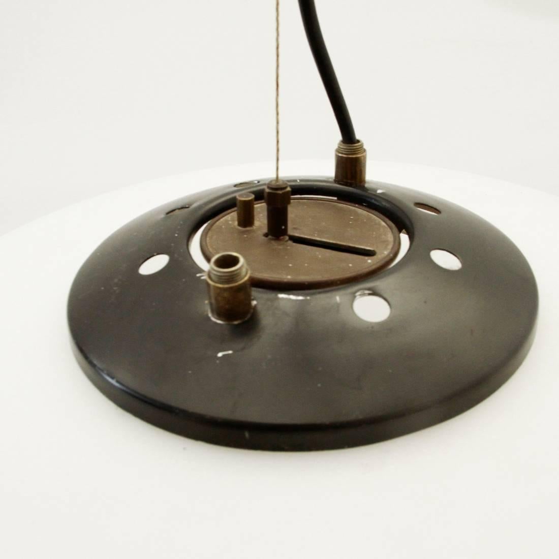 Metal Italian Mid-Century Pendant Lamp by Stilnovo