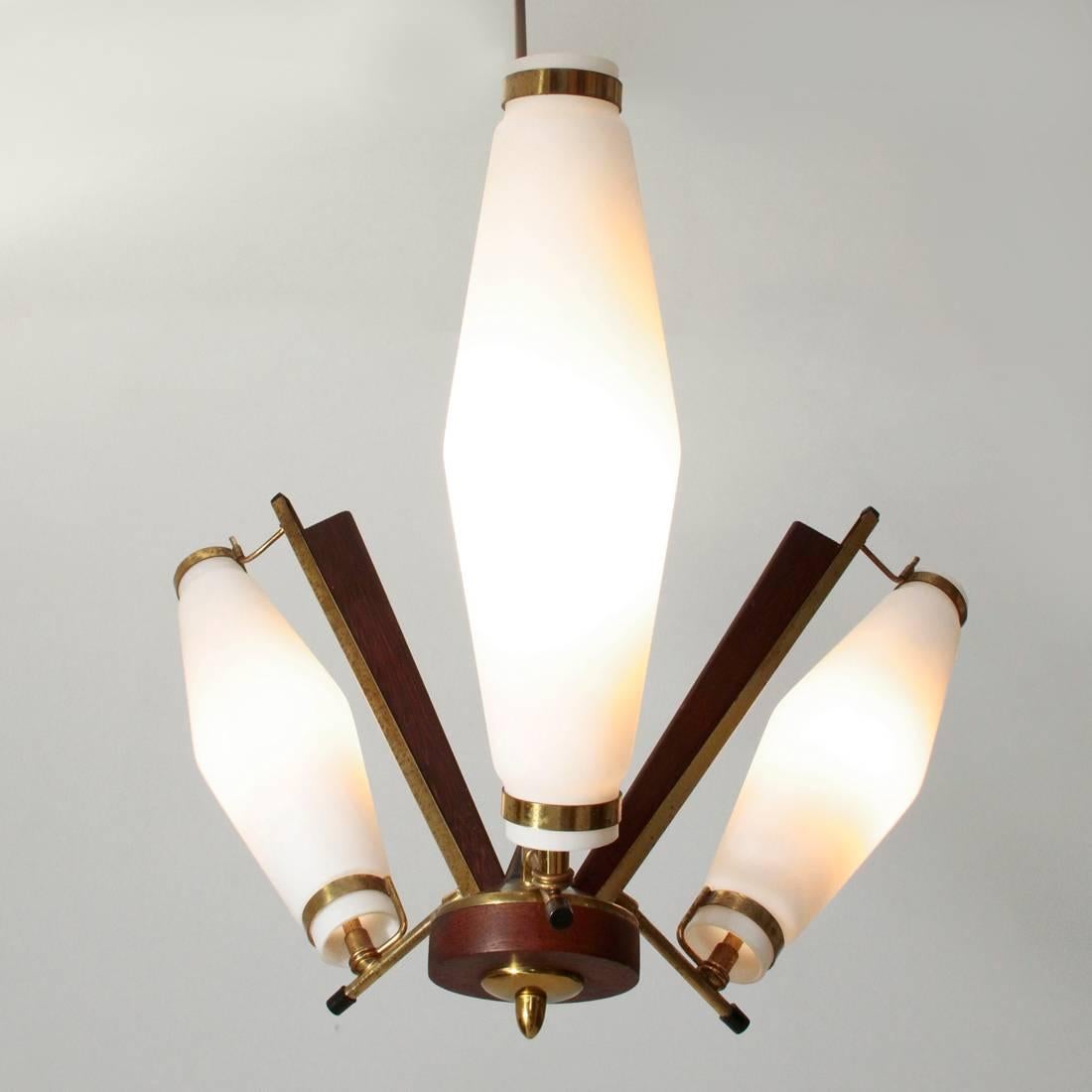 Mid-20th Century Italian Three Lights Pendant Lamp