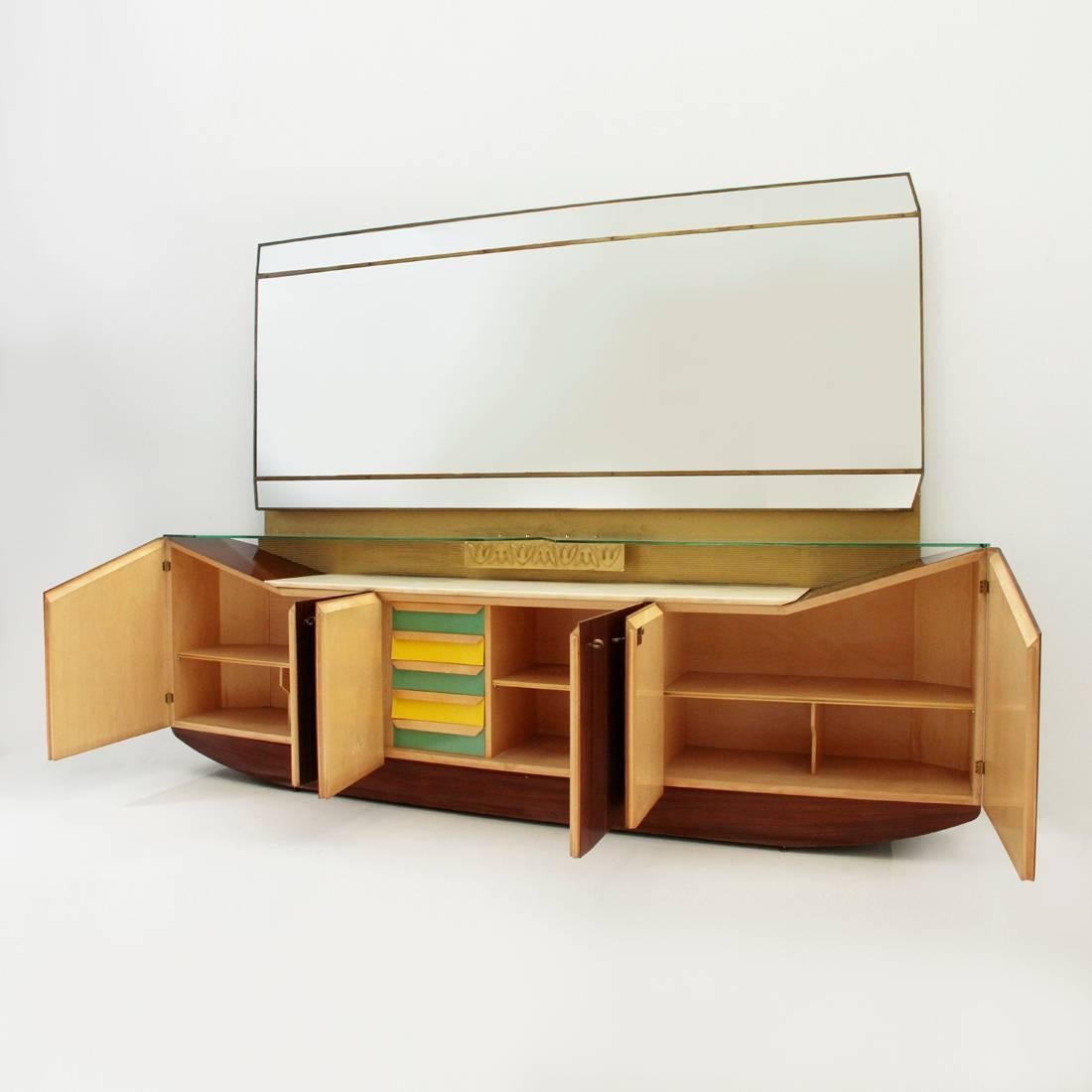 Mid-Century Modern Dresser with Mirror from Dassi, 1950s