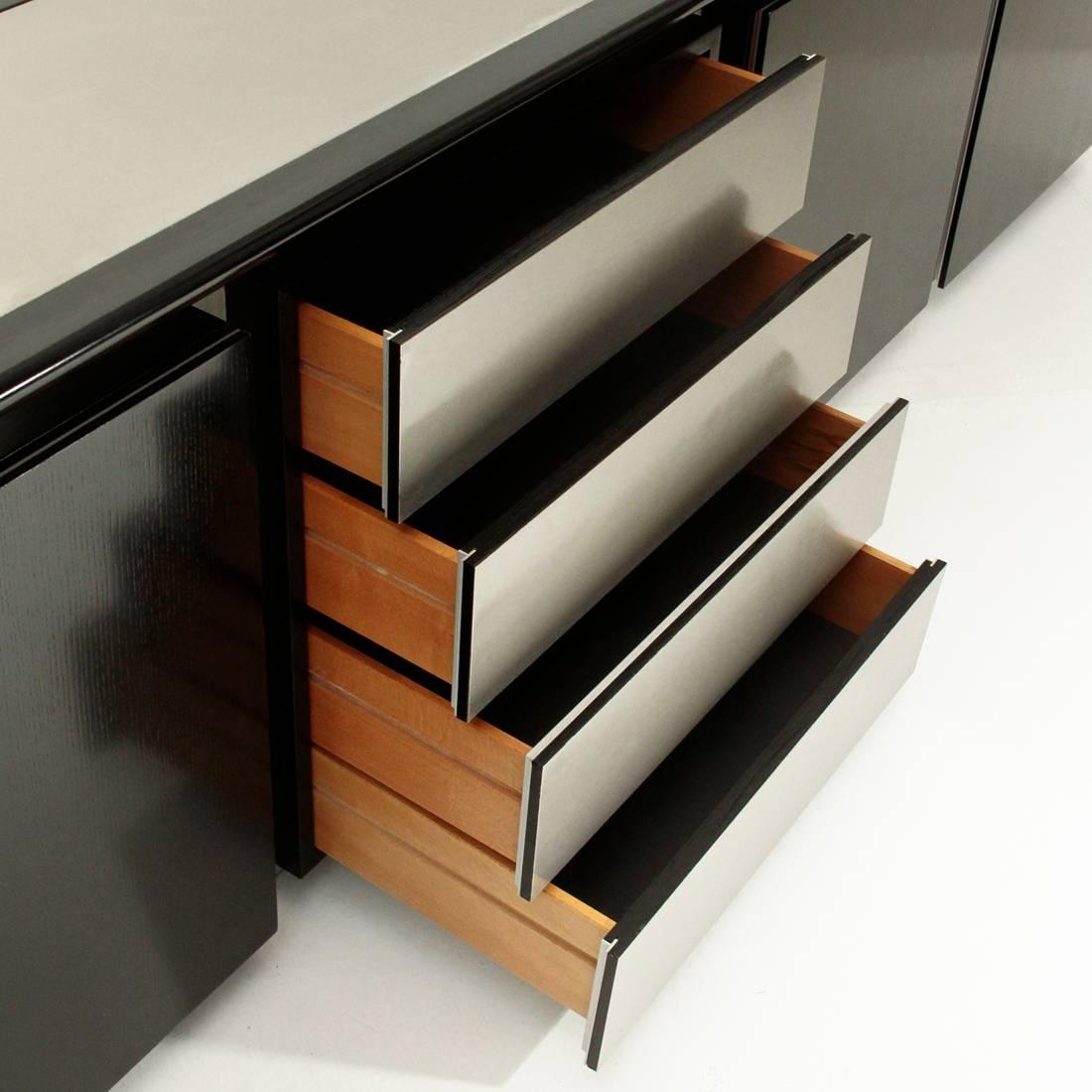 Steel Parioli Sideboard by Lodovico Acerbis and Giotto Stoppino for Acerbis