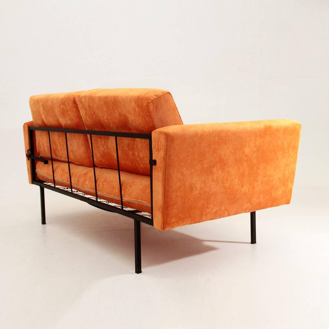 Italian Orange Velvet Sofa Bed at 1stDibs orange velvet bed, sofa bed