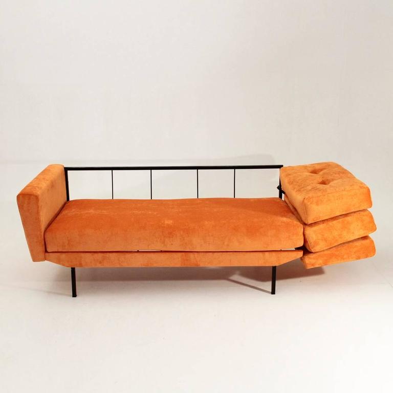 Italian Orange Velvet Sofa Bed at 1stDibs sofa bed orange, orange