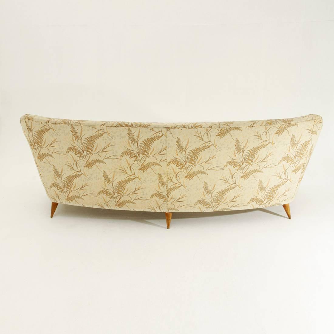 Fabric Italian Mid-Century Sofa