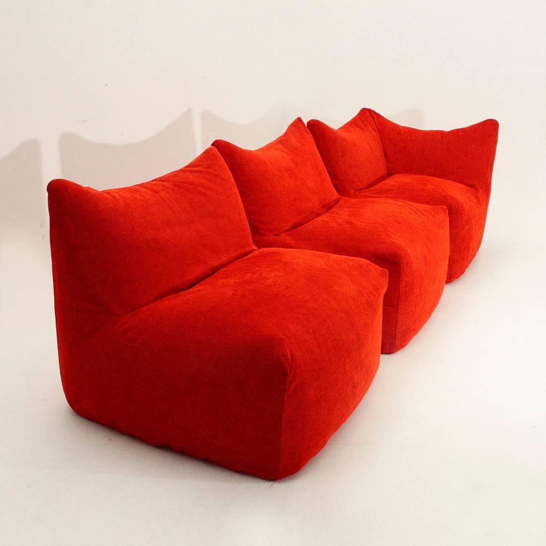 Italian Modular Sofa Le Bambole by Mario Bellini for B&B Italia