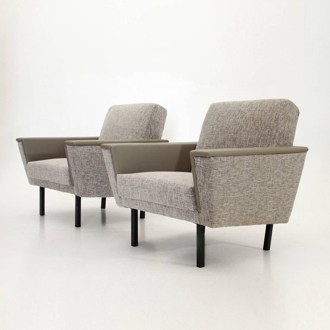 grey mid century armchair