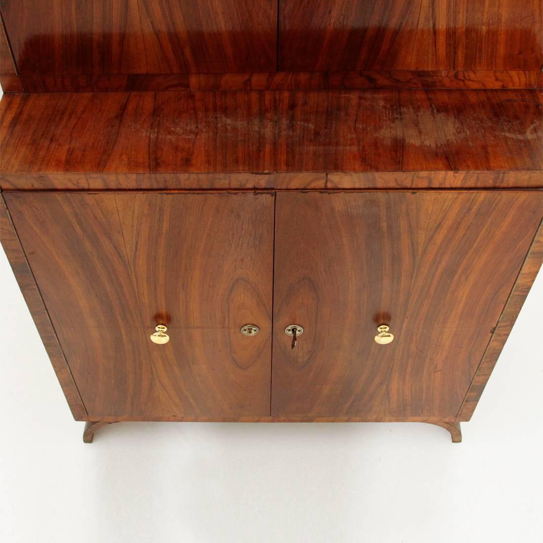 Wood midcentury wooden Italian Cabinet, 1940s