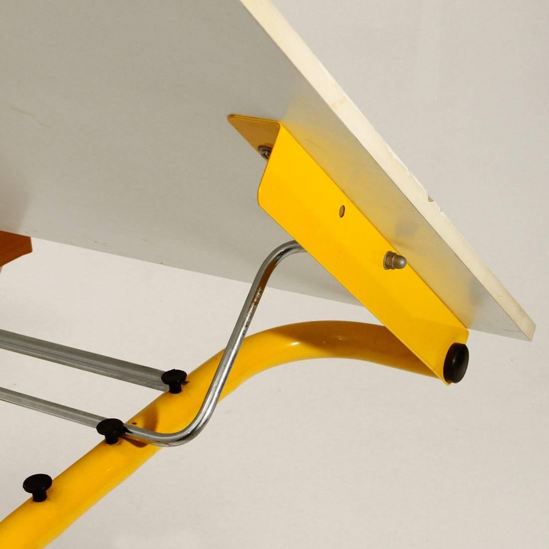 Steel Pupil Recliner Top Desk by Anna Anselmi for Bieffeplast, 1970s