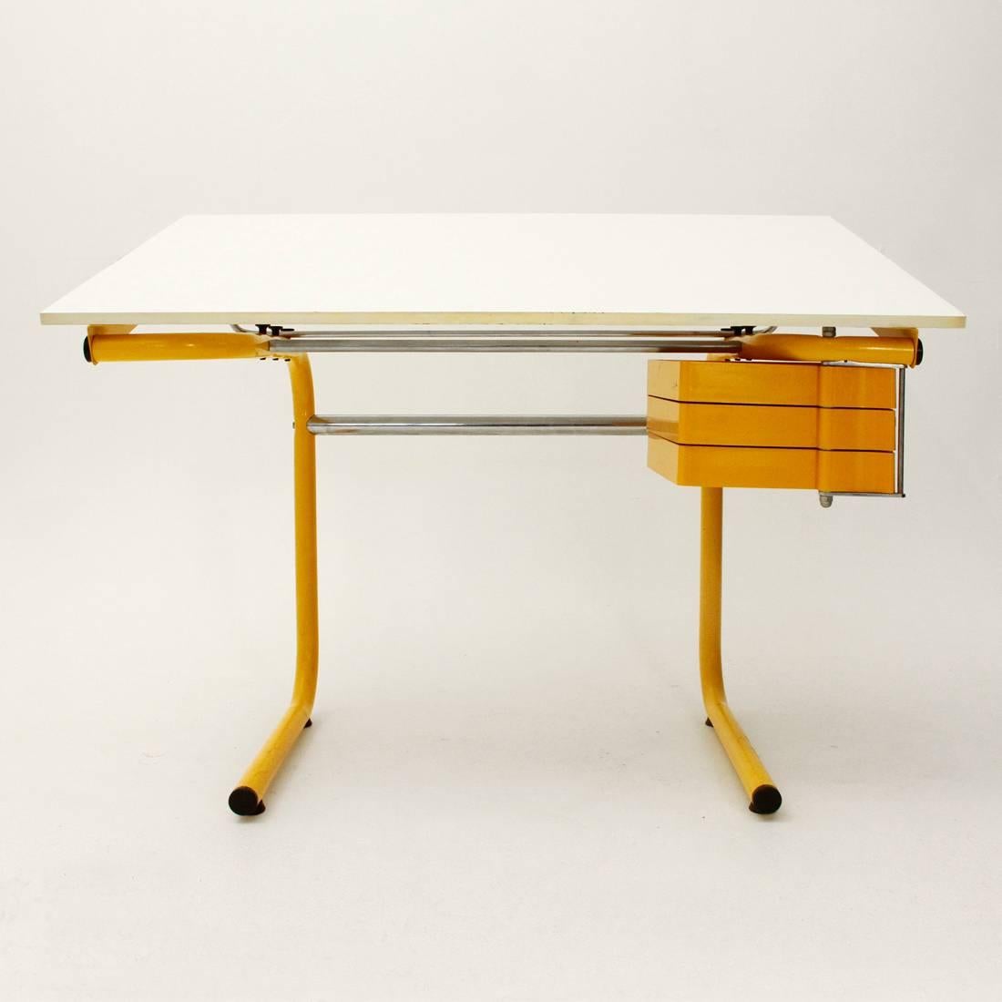 Mid-Century Modern Pupil Recliner Top Desk by Anna Anselmi for Bieffeplast, 1970s