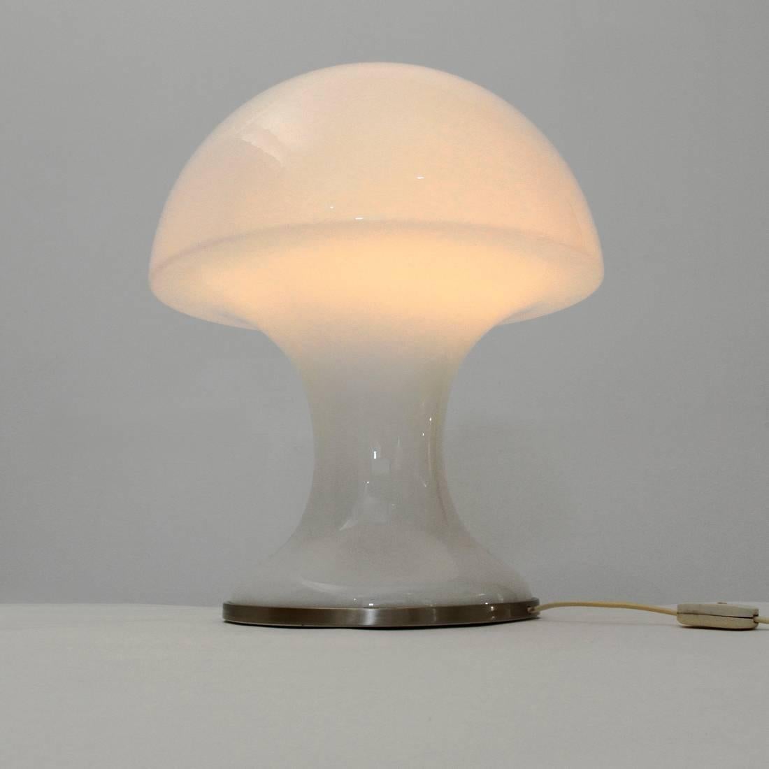 Italian T385 Glass Table Lamp by Luci Illuminazione d'interni, 1970s