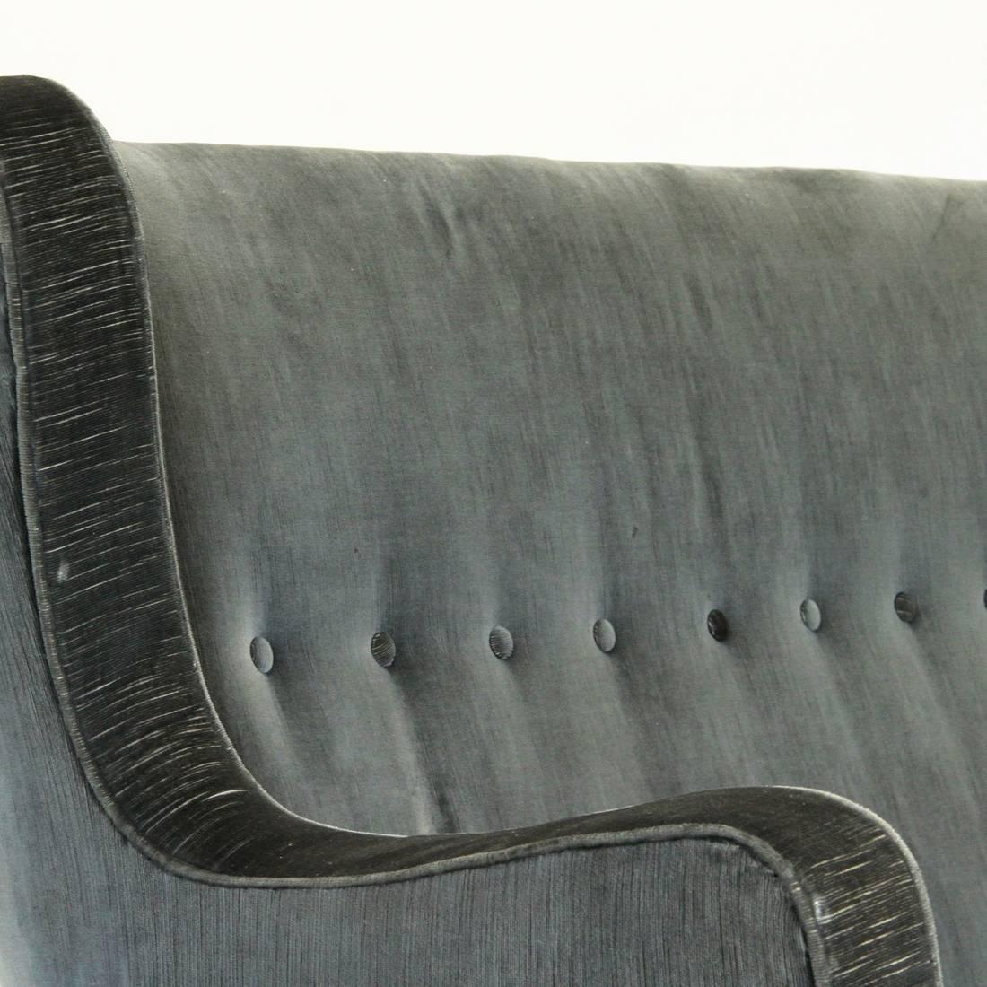 Italian Three-Seat Velvet Sofa 2