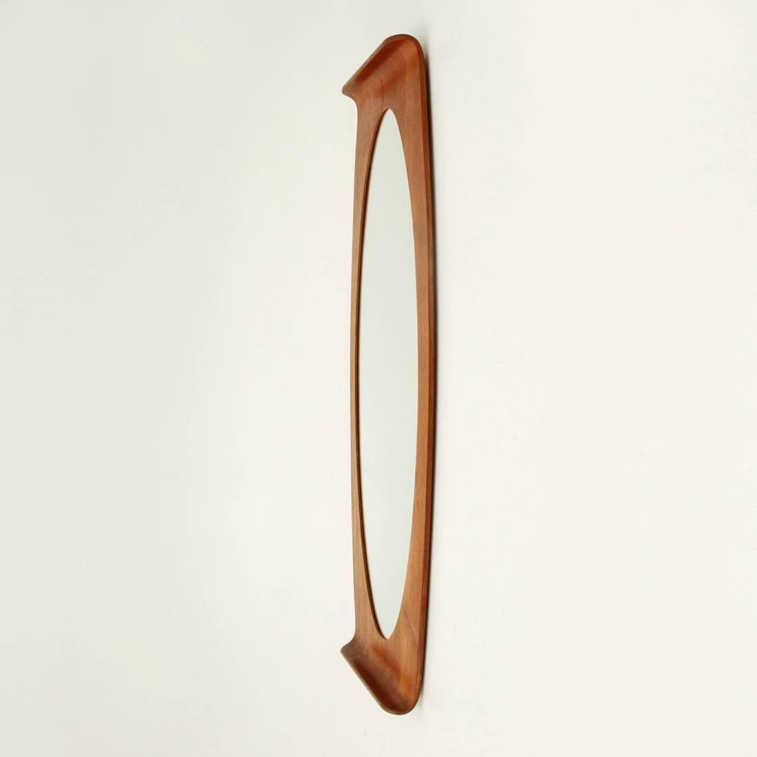 Mid-Century Modern Mirror with Curved Frame by Carlo E Graffi for Home