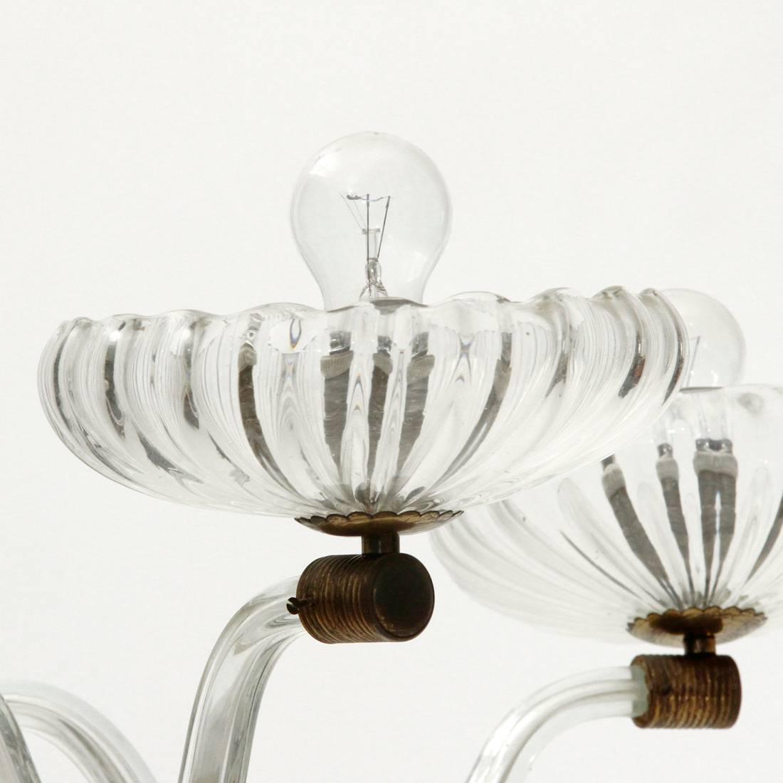 Mid-20th Century Italian Murano Glass Chandelier