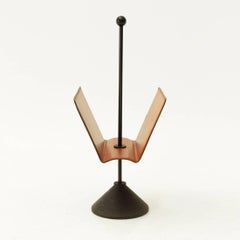 Leather Magazine Rack by Porada, 1980s