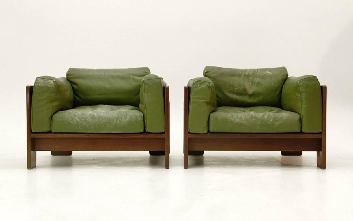 Mid-Century Modern Bastiano Armchairs by Tobia Scarpa for Gavina, 1962, Set of Two