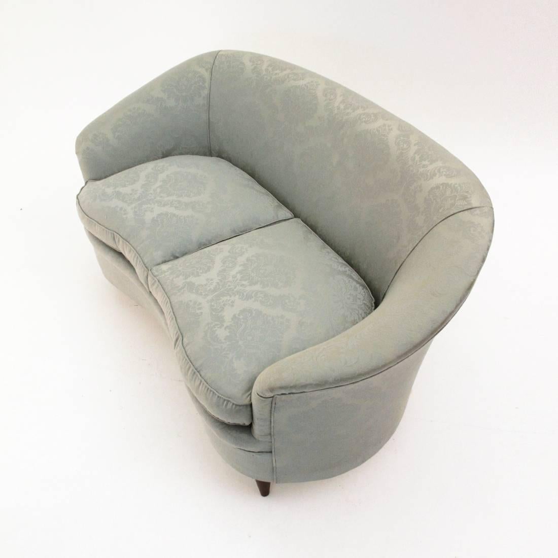 Fabric Italian Two-Seat Sofa, 1940s
