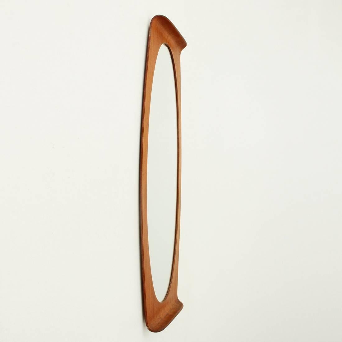 Mid-Century Modern Mirror with Curved Frame by Carlo E Graffi for Home