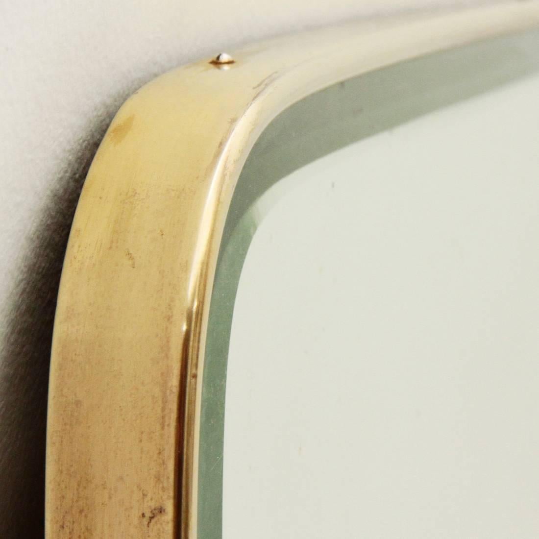 Italian Brass Frame Mirror 1