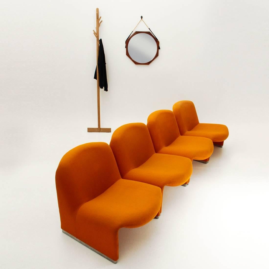 Four Alky Armchairs by Giancarlo Piretti for Anonima Castelli 3