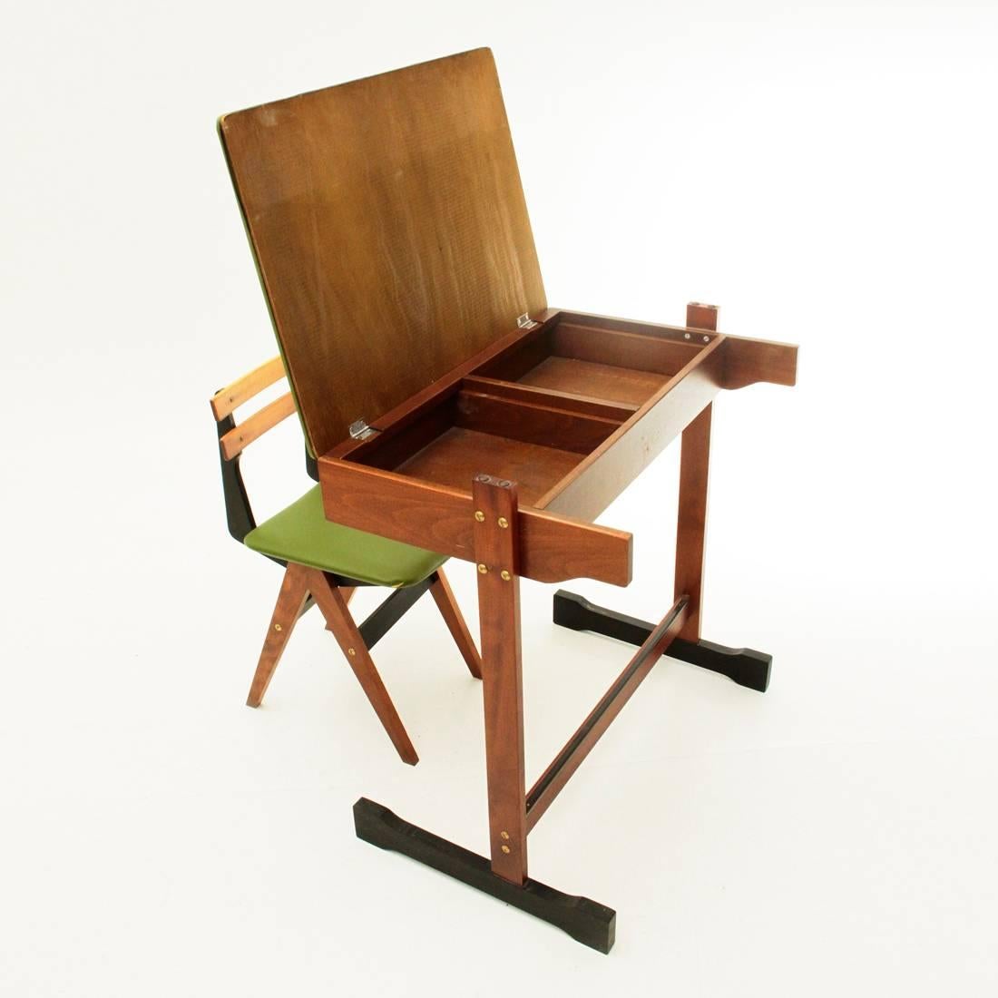 Mid-20th Century Desk and Chair by Reguitti
