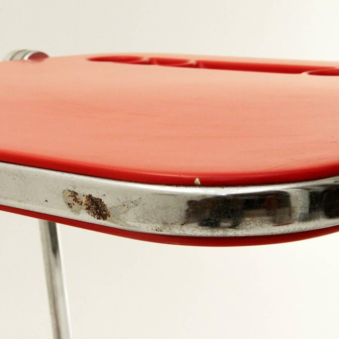 Red Platone Desk Table by Giancarlo Piretti for Anonima Castelli, 1960s 1