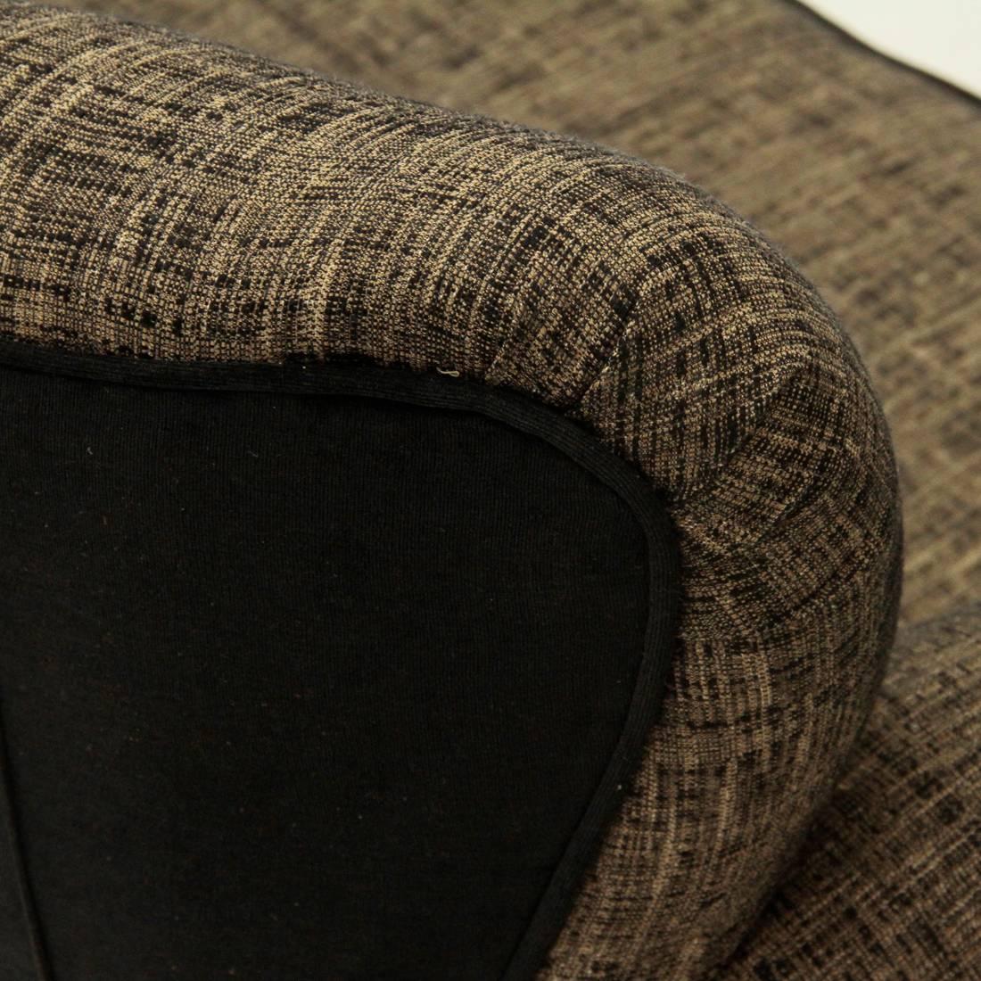 Italian ThreeSeat Black and Brown Sofa, 1950s at 1stDibs 1950s sofa