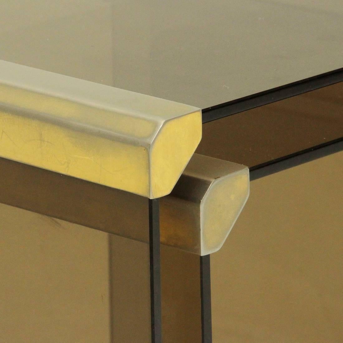 T35R  Brass and Glass Nesting Table by Pierangelo Gallotti for Gallotti e Radice 2