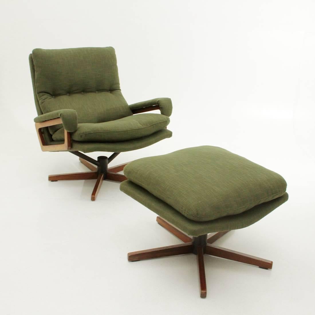 Swiss King Lounge Chair and Ottoman by Andre Vandenbeuck for Strassle, 1960s