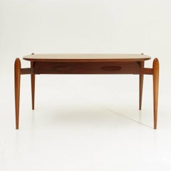 Italian elliptical top coffee table, 1960's