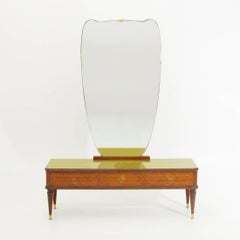 Italian Vanity Desk with Mirror, 1950s