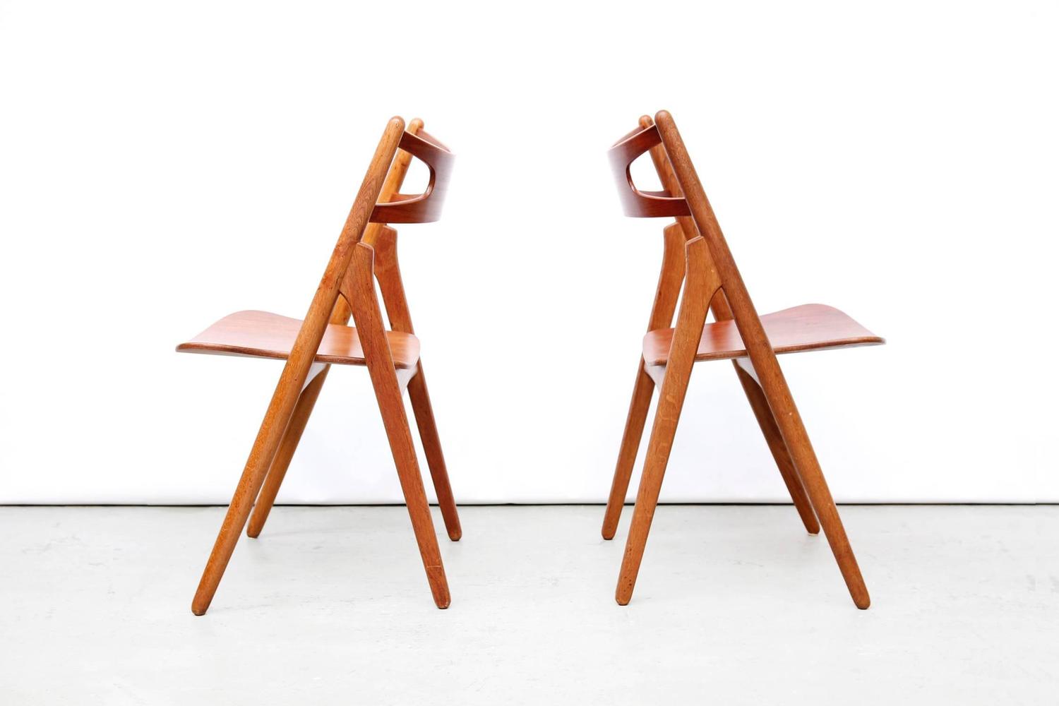  Model CH29 Sawbuck Chairs by Hans Wegner, Denmark For Sale at 1stdibs