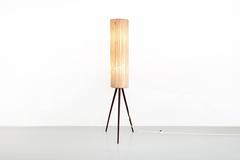 Iconic Mid-Century Modern Floor Lamp on Teak Tripod Base