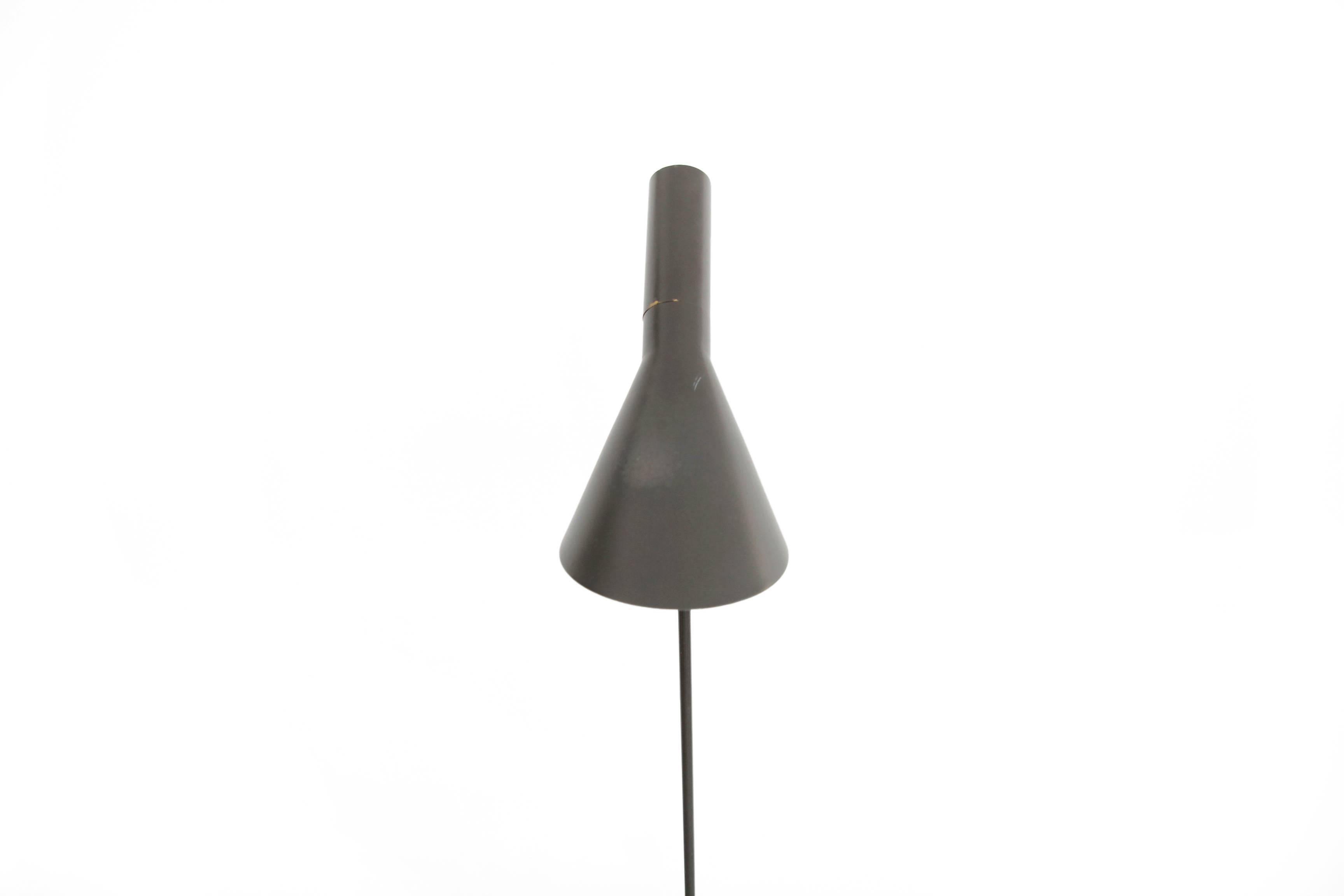 Scandinavian Modern Early Arne Jacobsen AJ Visor Floor Lamp for Louis Poulsen in Brass, 1958