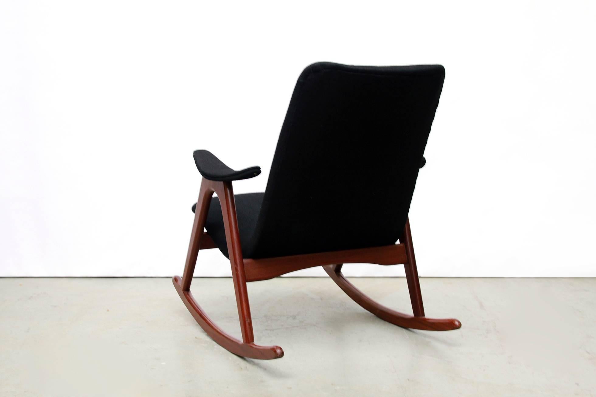 Mid-Century Modern Dutch Mid-Century Rocking Chair by Louis van Teeffelen for WéBé, 1960s
