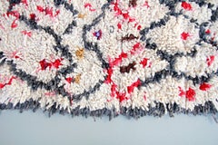 Vintage Berber Moroccan Azilal Rug Small Runner with Abstract Design