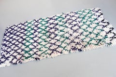 Vintage Berber Moroccan Azilal Carpet Runner with Diamond Pattern