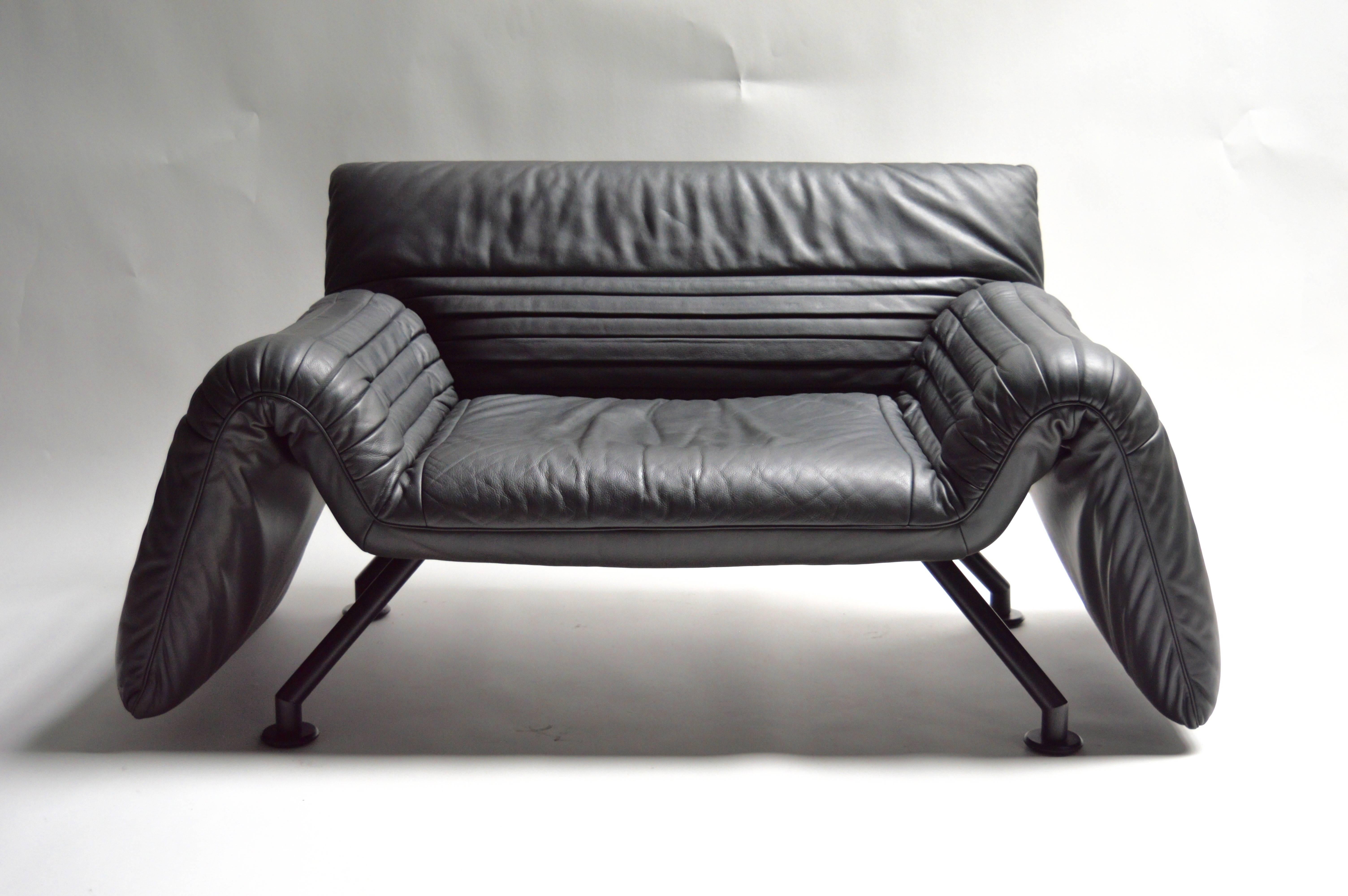 Iron Pair of Modular De Sede Lounge Chairs