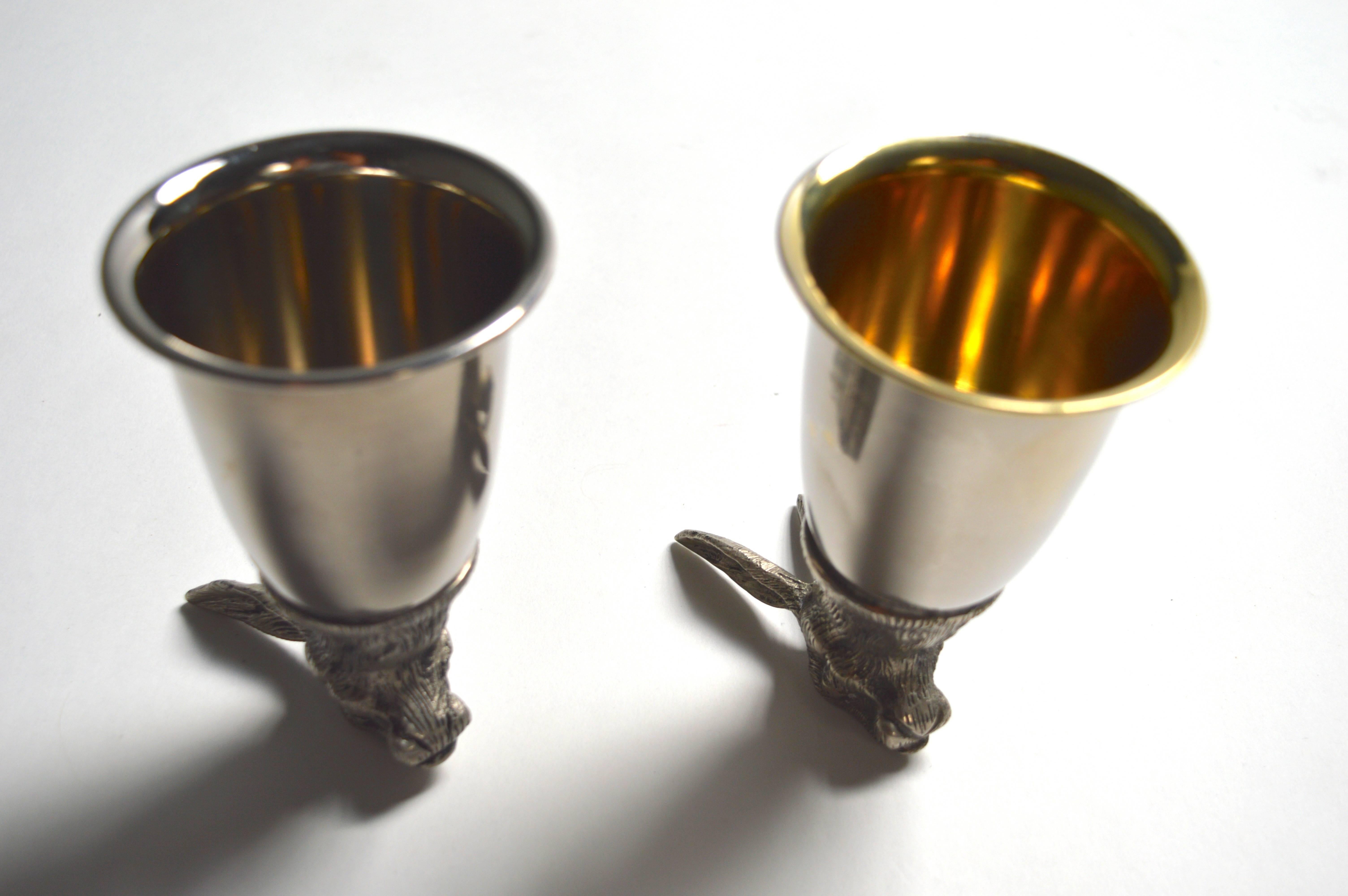Late 20th Century Set of Eight Gucci Stirrup Cups