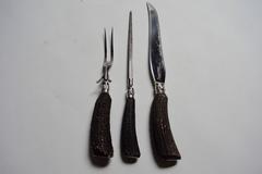 Silver and Horn Cutlery Set