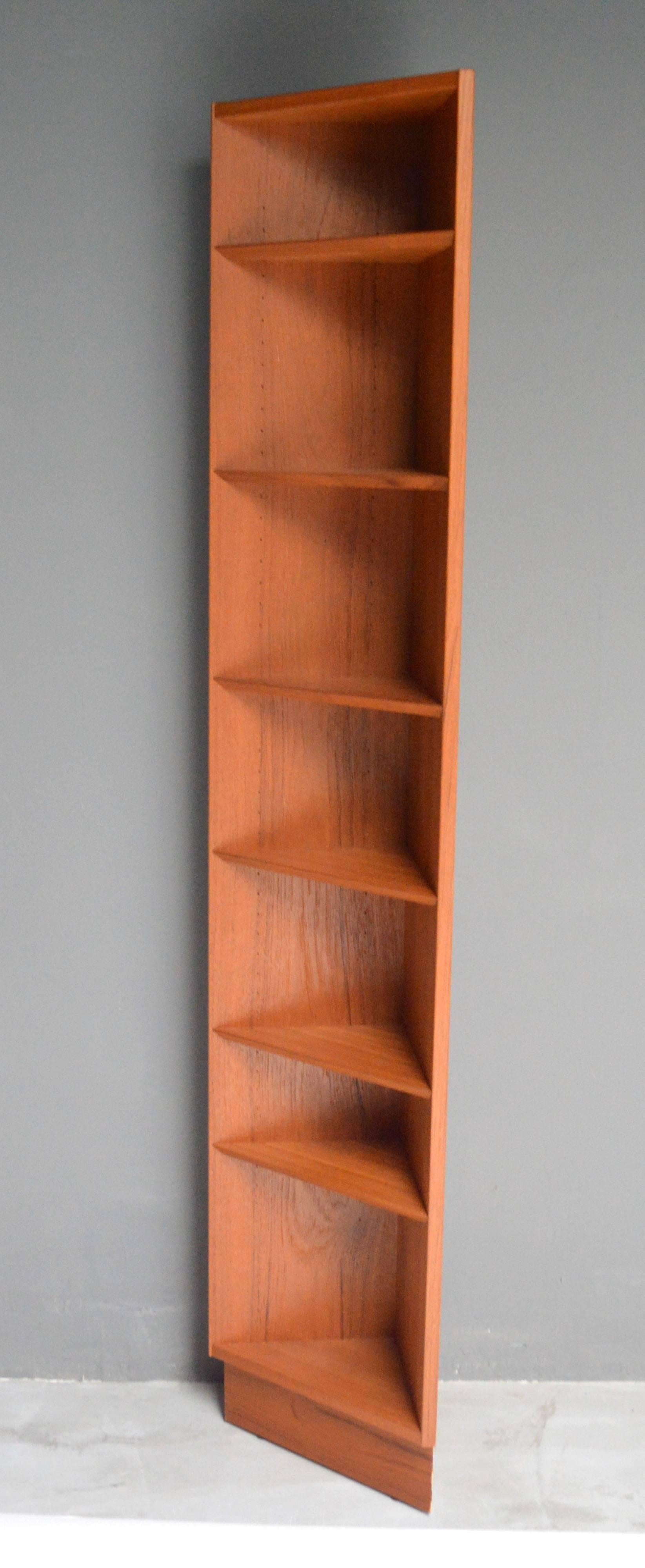 German Pair of Teak Corner Shelves