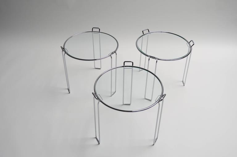 Stackable Set of Three Nesting Tables by Saporiti at 1stDibs | saporiti ...